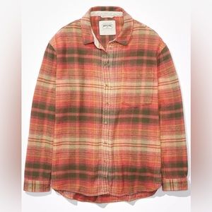 American Eagle Oversized Plaid Flannel Shirt